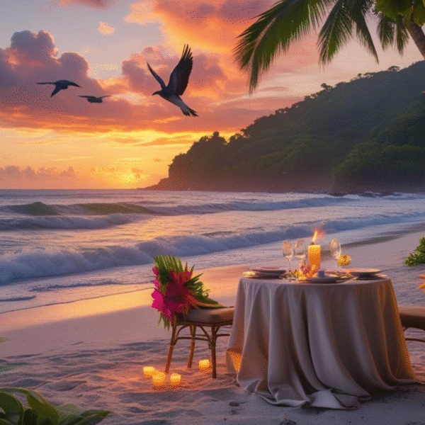 Romantisches Stranddinner